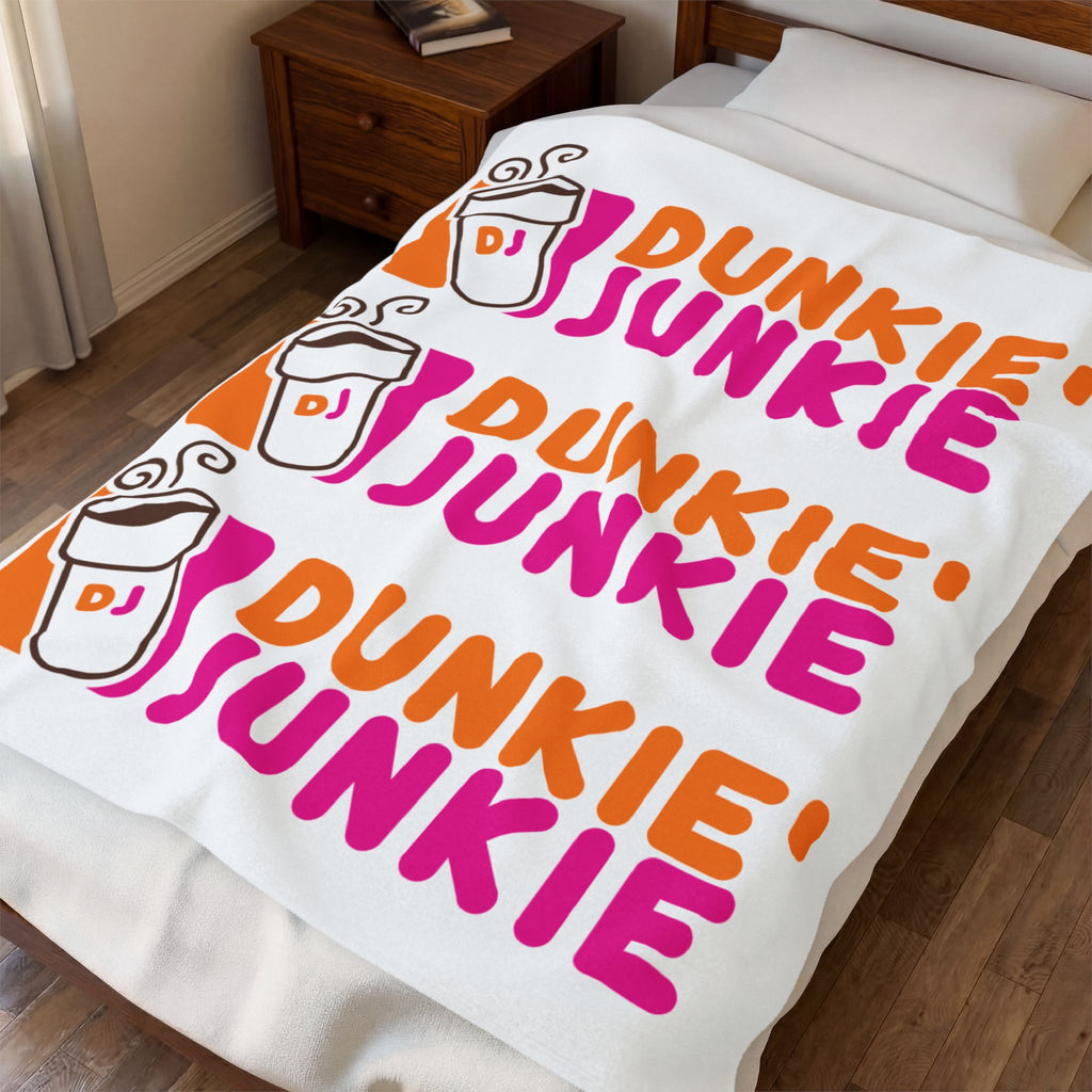 Dunkie Junkie Funny Plush Blanket Velveteen Throw - The Luxx Express