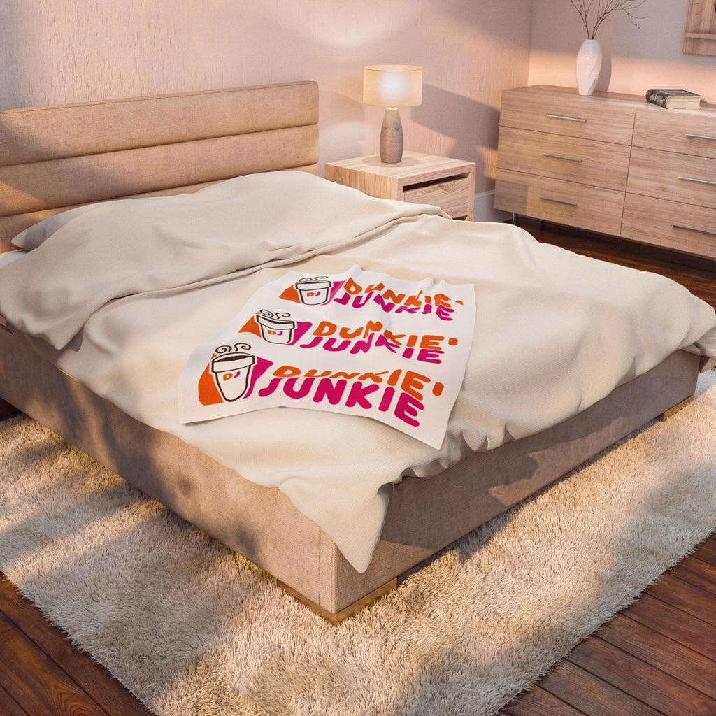 Dunkie Junkie Funny Plush Blanket Velveteen Throw - The Luxx Express