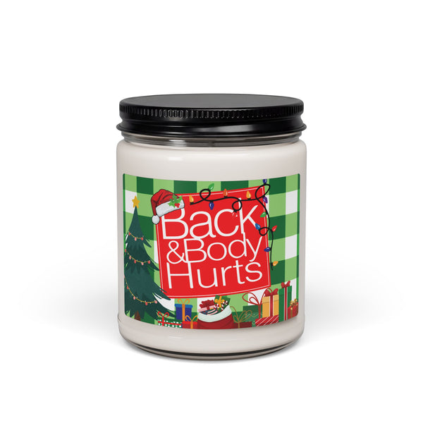 Christmas Back and Body Hurts Aromatherapy Candle, Glass Jar Soy Wax Blend, 9oz, Gift for Home, Relaxing Scent, Eco - Friendly, Handmade - The Luxx Express