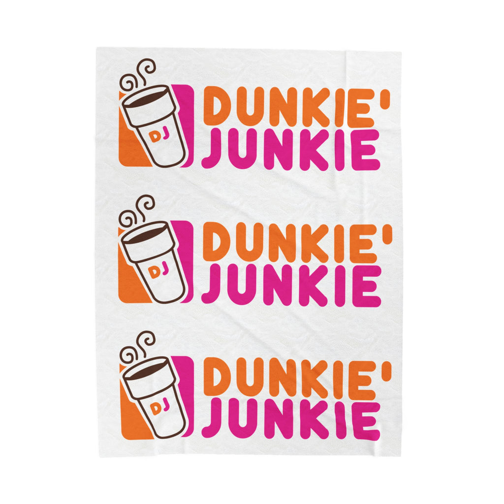 Dunkie Junkie Funny Plush Blanket Velveteen Throw - The Luxx Express