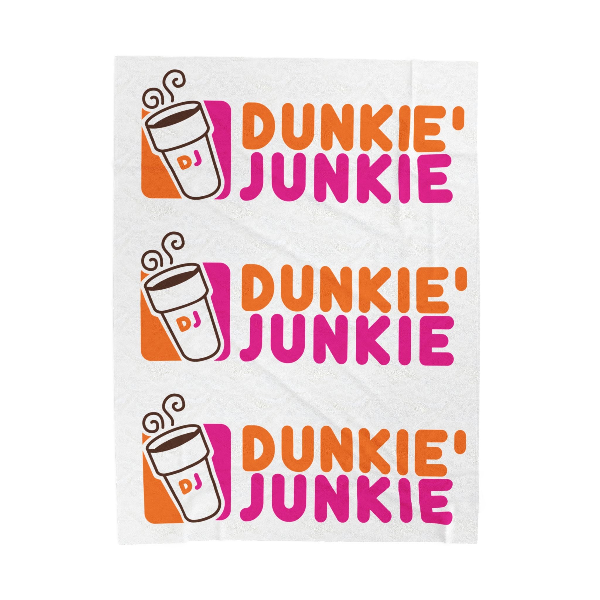 Dunkie Junkie Funny Plush Blanket Velveteen Throw - The Luxx Express
