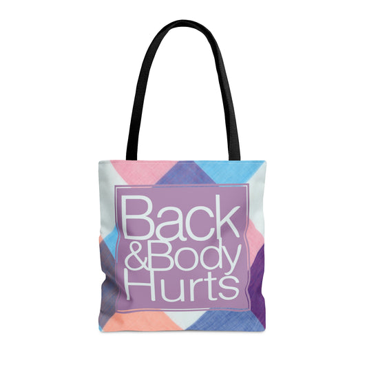 Back and Body Hurts Plaid Tote Bag