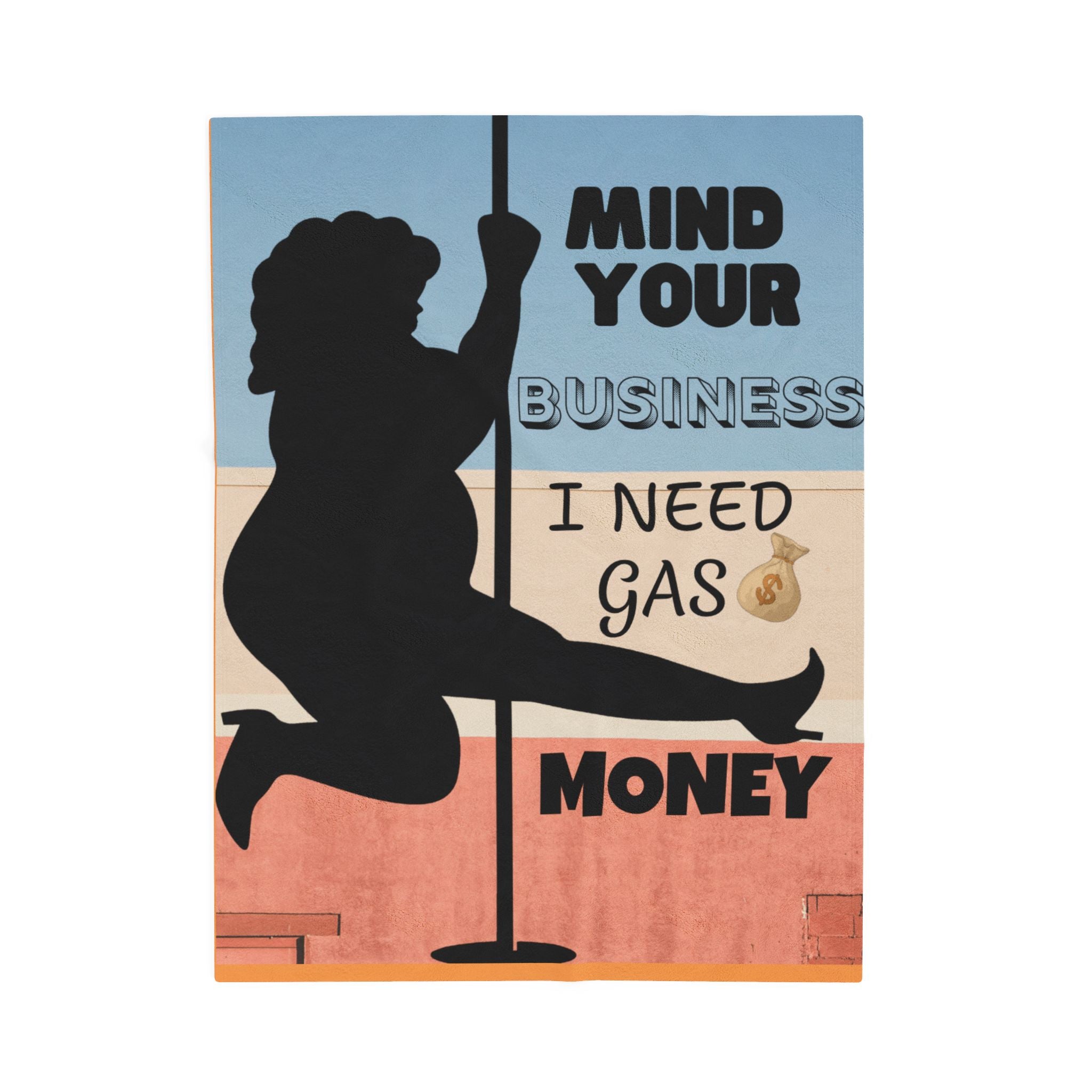Velveteen Plush Blanket — "Mind Your Business I Need Gas Money" Cozy Throw - The Luxx Express