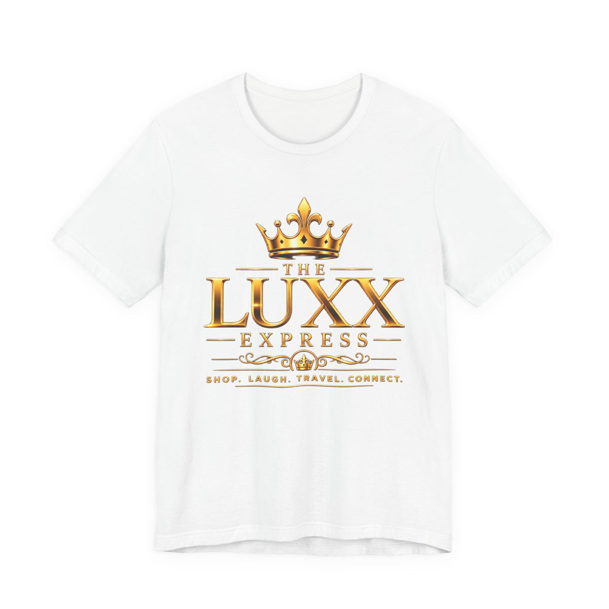 Gold Crown Logo Short Sleeve T-Shirt - The Luxx Express