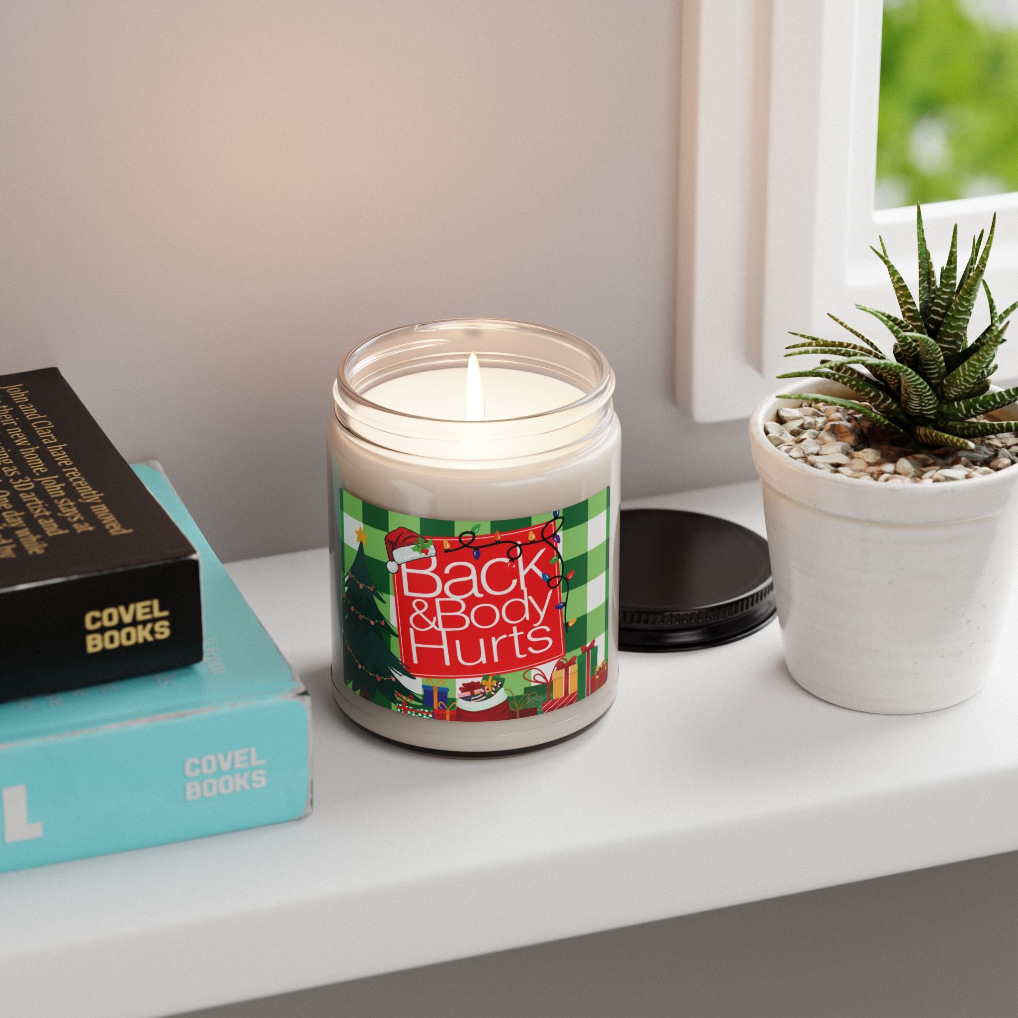 Christmas Back and Body Hurts Aromatherapy Candle, Glass Jar Soy Wax Blend, 9oz, Gift for Home, Relaxing Scent, Eco - Friendly, Handmade - The Luxx Express