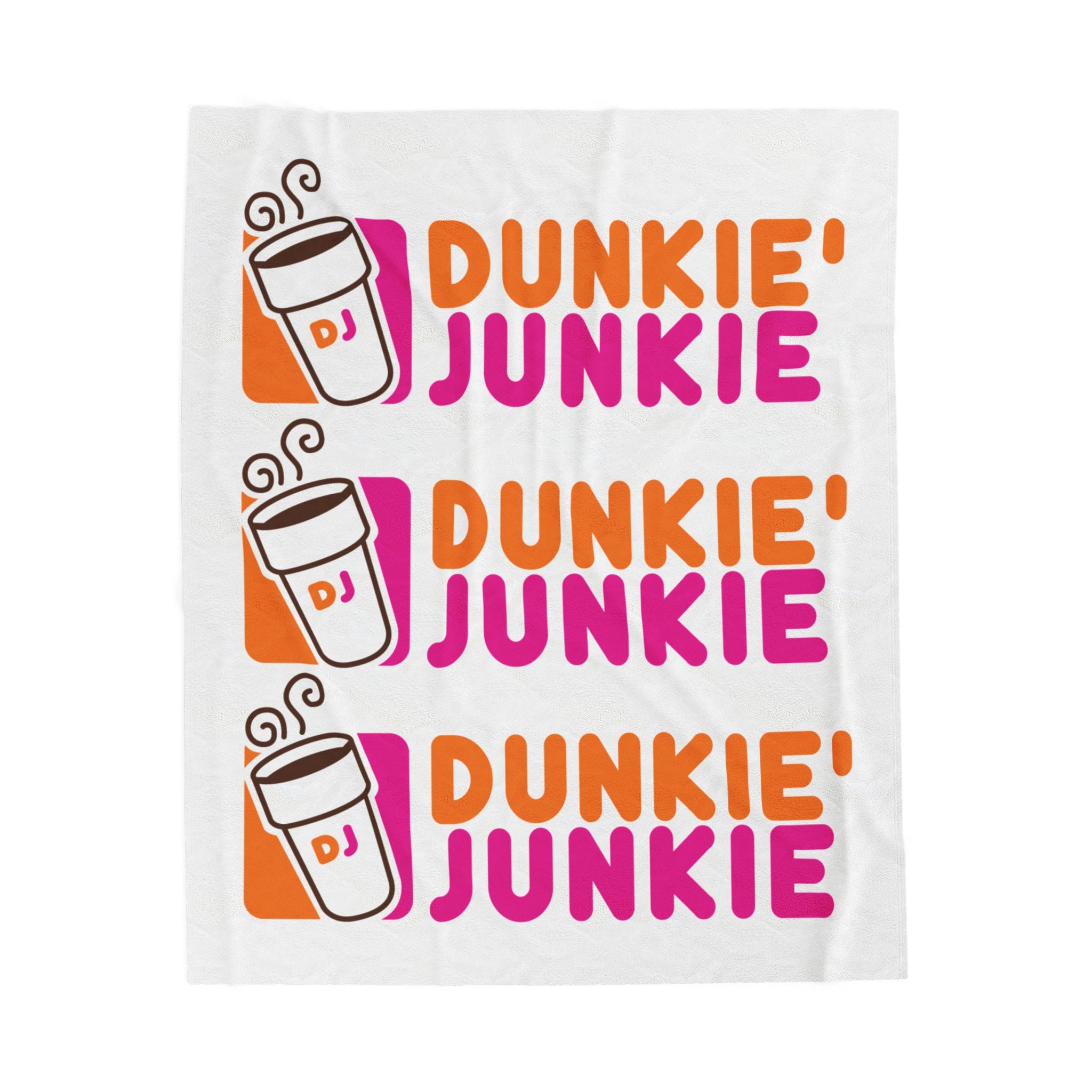 Dunkie Junkie Funny Plush Blanket Velveteen Throw - The Luxx Express