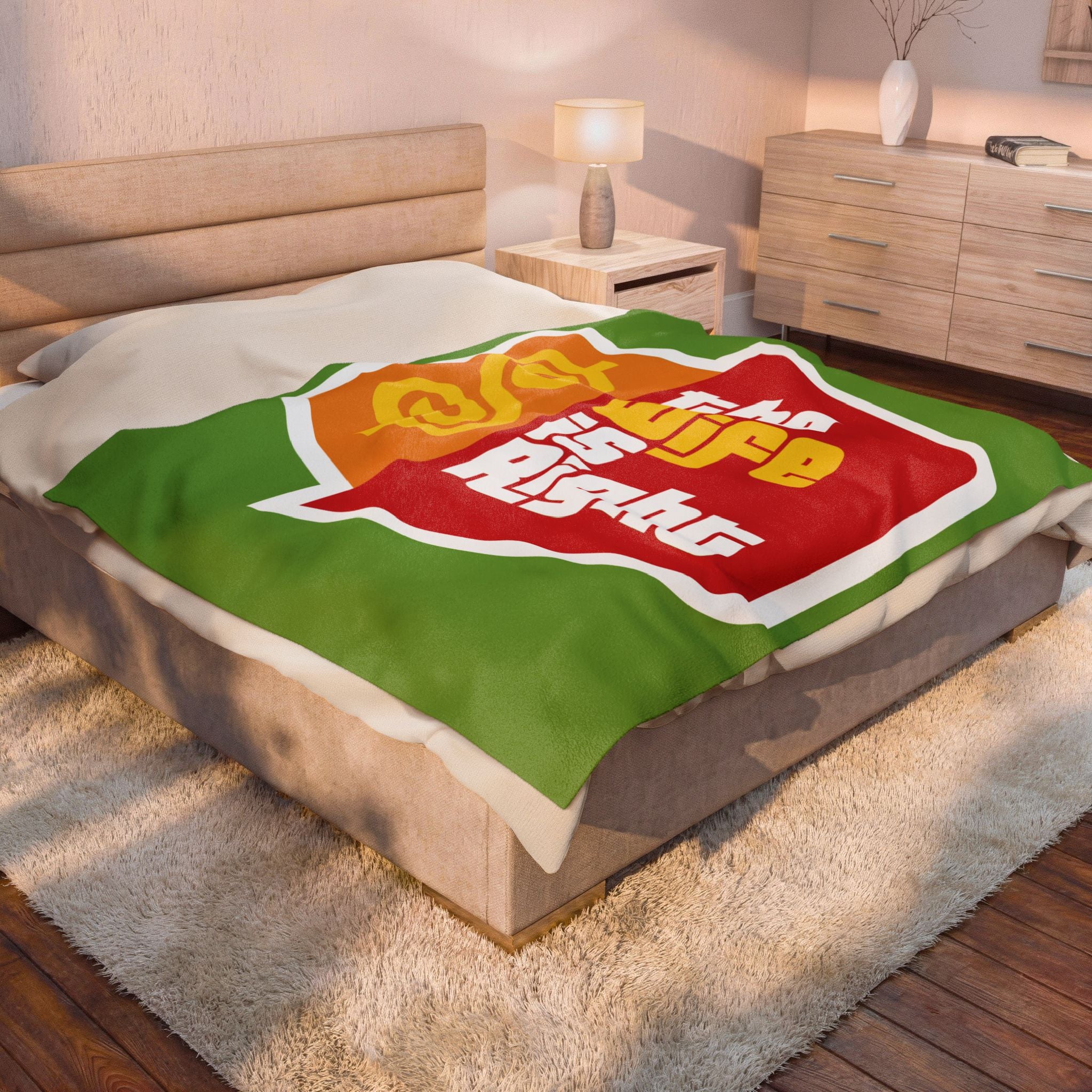The Wife Is Right Velveteen Plush Blanket — Cozy Throw for Relaxation - The Luxx Express