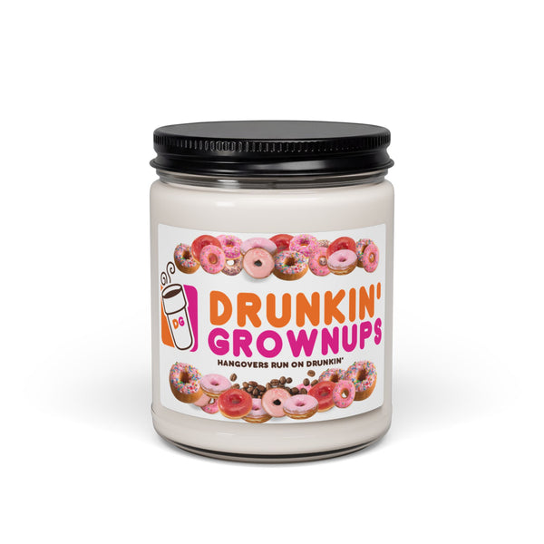 Drunkin GrownUps Funny Aromatherapy Candle, Glass Jar Soy Wax Blend, 9oz, Gift for Home, Relaxing Scent, Eco - Friendly - The Luxx Express