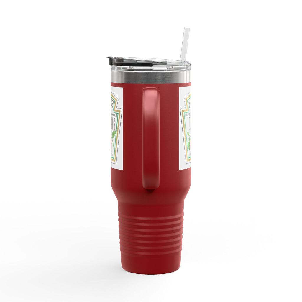 40 oz Insulated Travel Mug — "Loved From My Head Tomatoes" Personalized Date Mug - The Luxx Express
