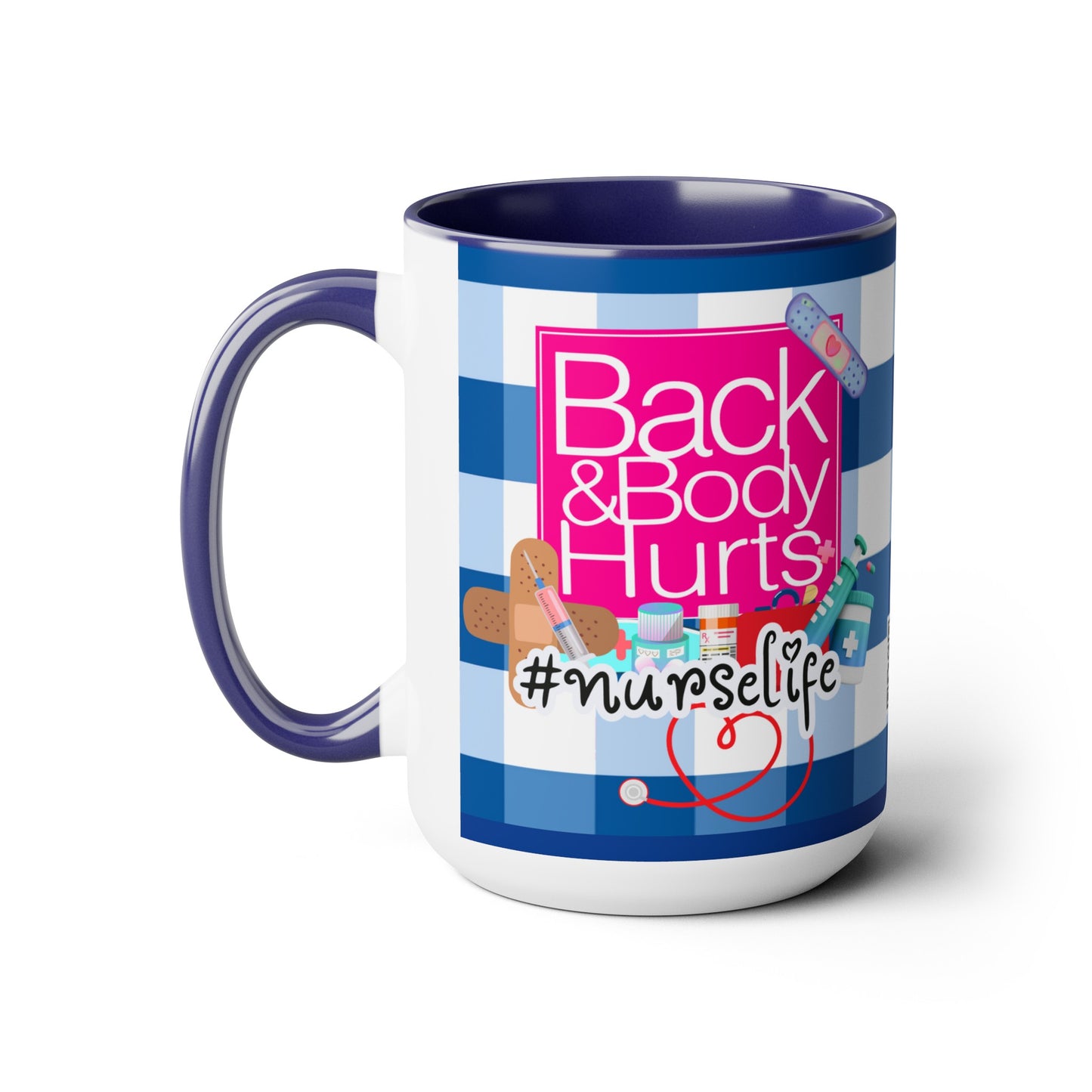 Nurse Life Back and Body Hurts Mug Sassy Coffee Meme Mugs Sarcastic Funny Coffee Mug Fashion Large Coffee Cup Teacher Adult Humor Nurse Gift