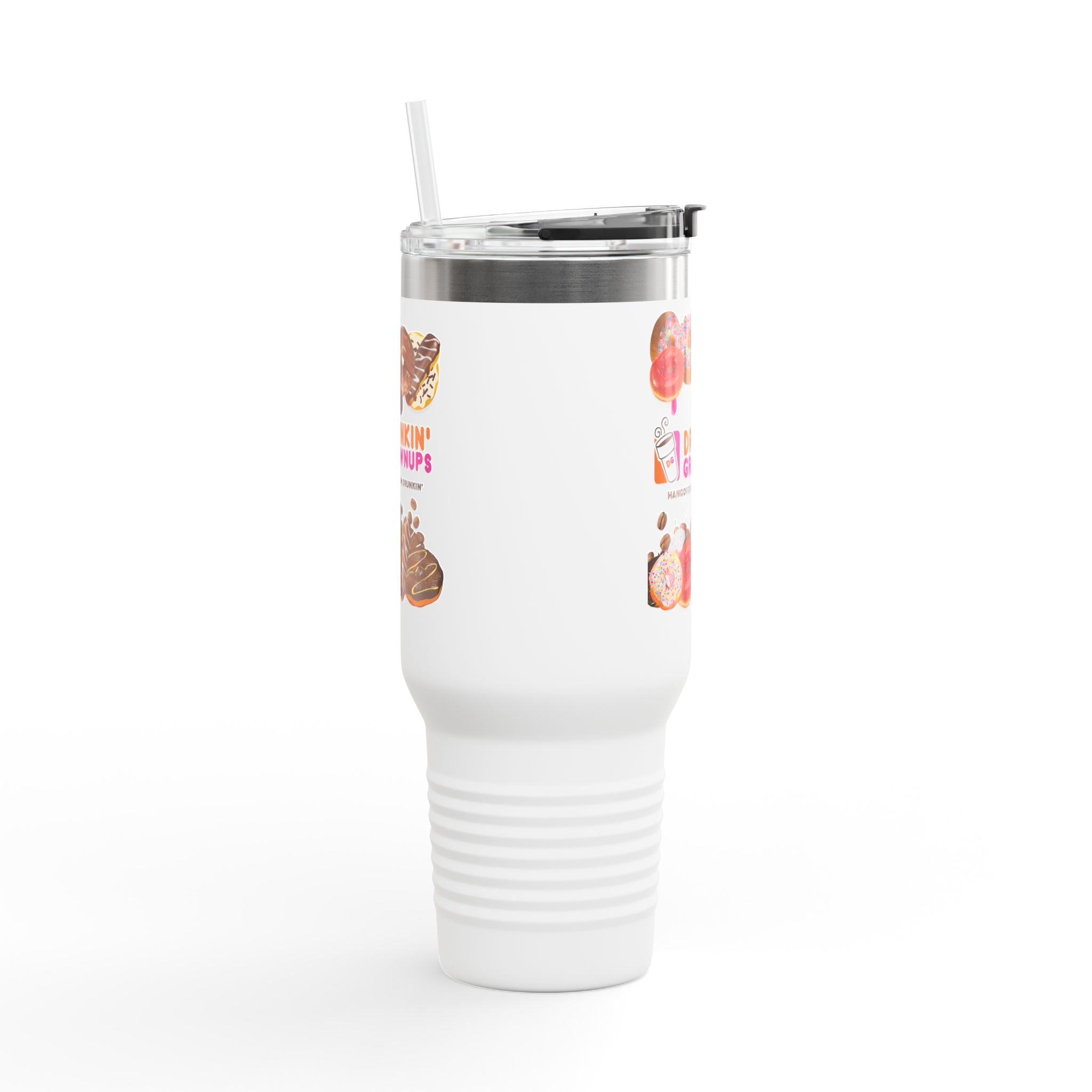 Insulated Travel Mug — "Drunkin Grownups" 40oz Polar Camel - Style Tumbler with Handle, Straw & Lid - The Luxx Express