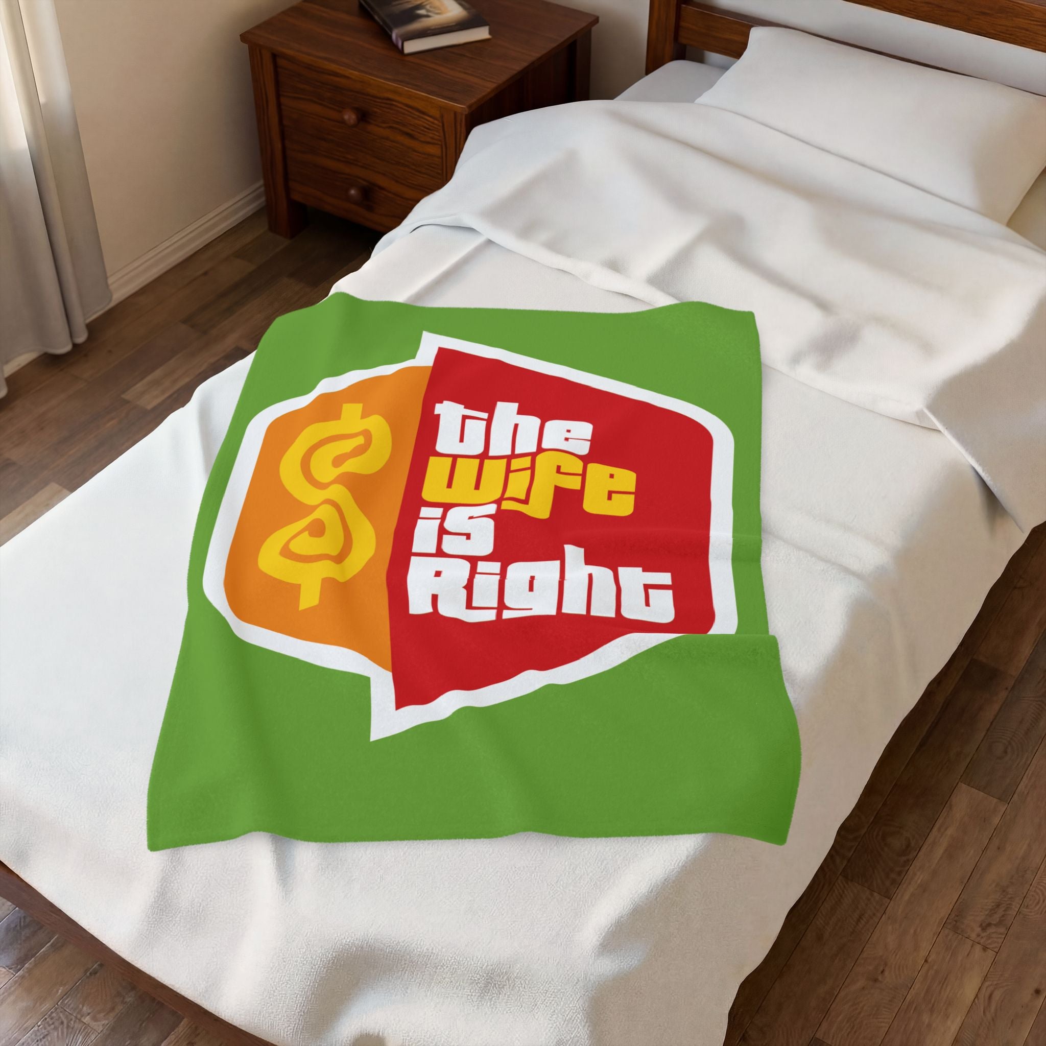 The Wife Is Right Velveteen Plush Blanket — Cozy Throw for Relaxation - The Luxx Express