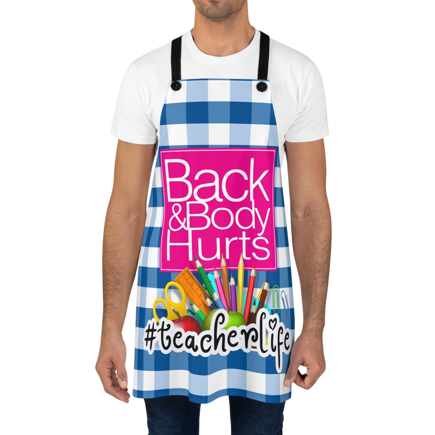 Personalized Back and Body Hurts Kitchen Apron For Women Gift For Mom Cute Apron for Teacher Gift for Doctor Gift Nurse Apron Craft
