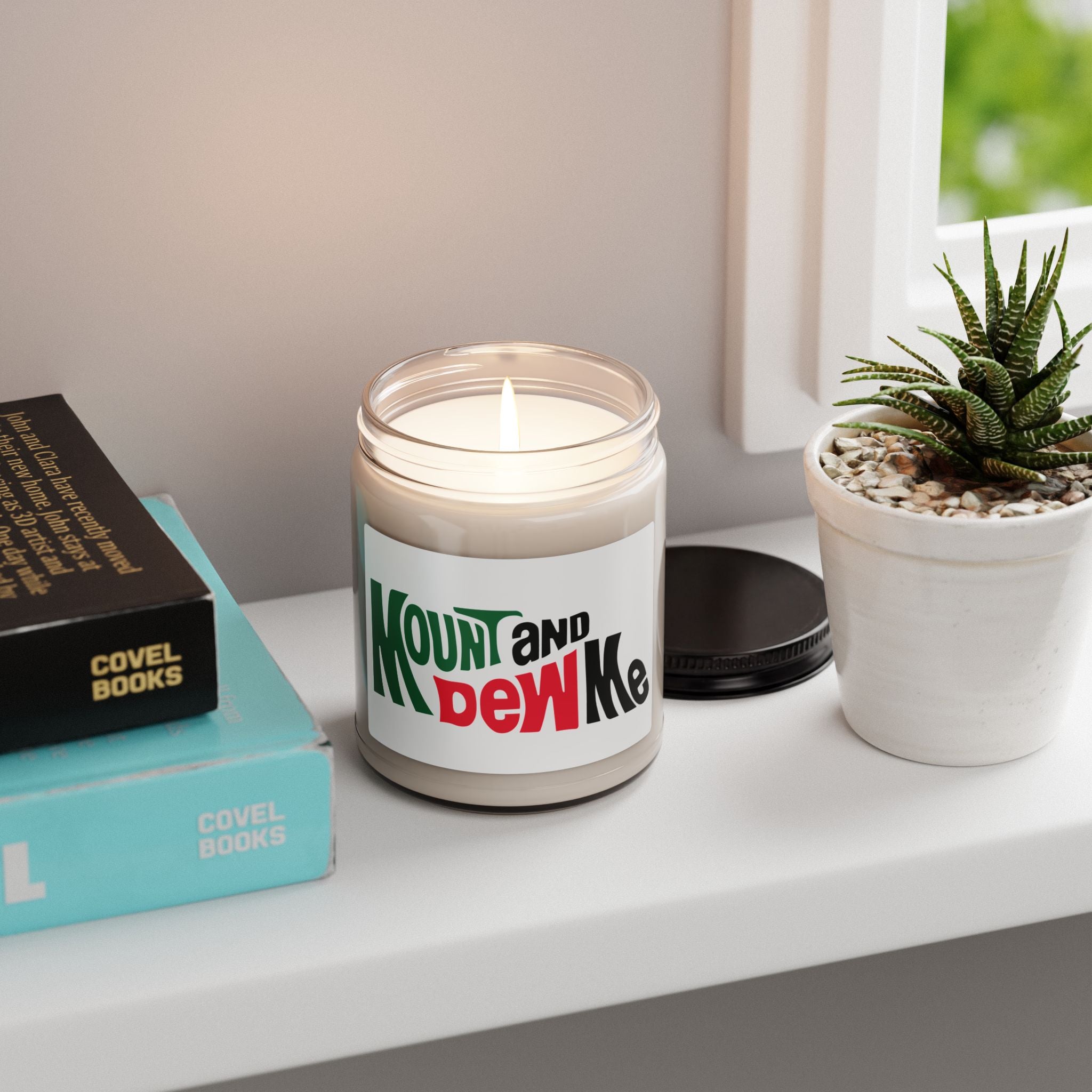 Mount and Dew Me Funny Coffee Mug Aromatherapy Candle, Glass Jar Soy Wax Blend, 9oz, Gift for Home, Relaxing Scent, Eco - Friendly, Handmade - The Luxx Express
