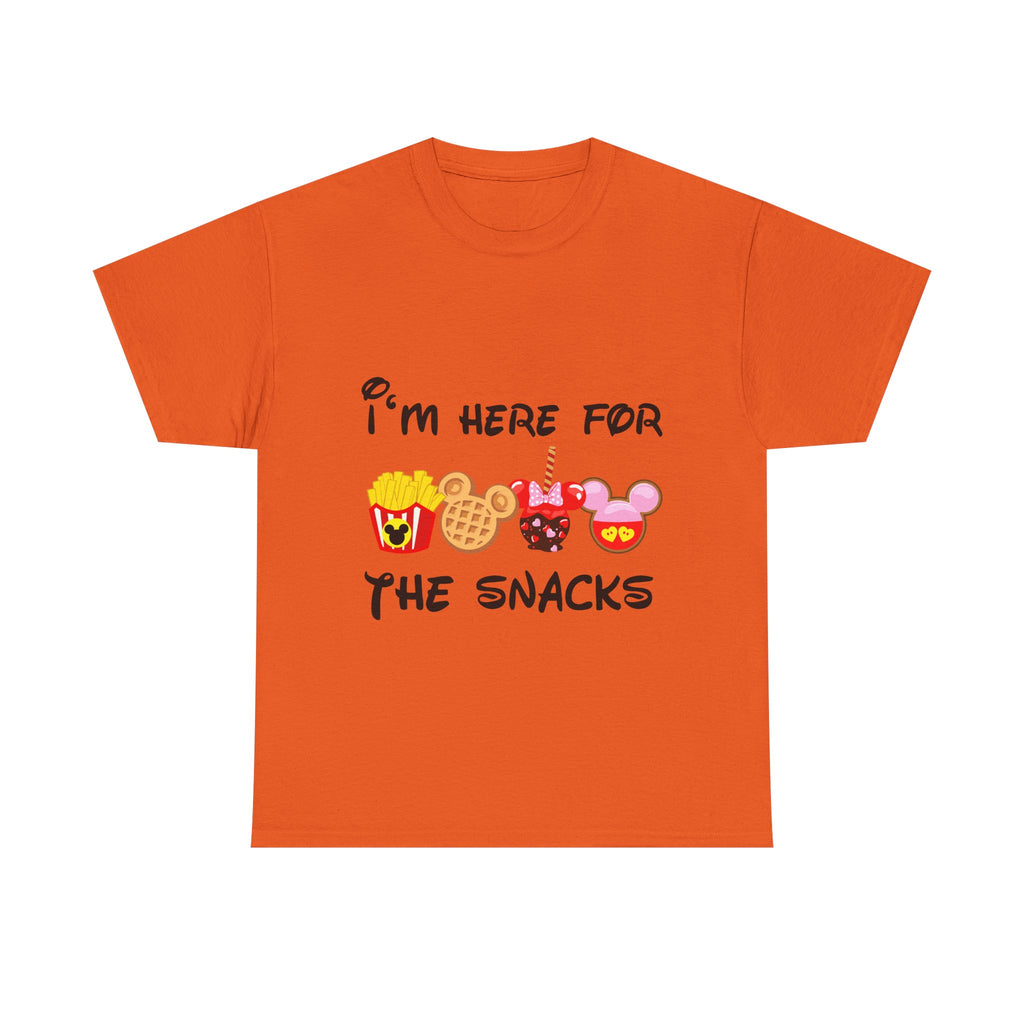 Snack Lover Family Vacation T‑Shirt — "I'm Here for the Snacks" Funny Theme Park Food Tee - The Luxx Express