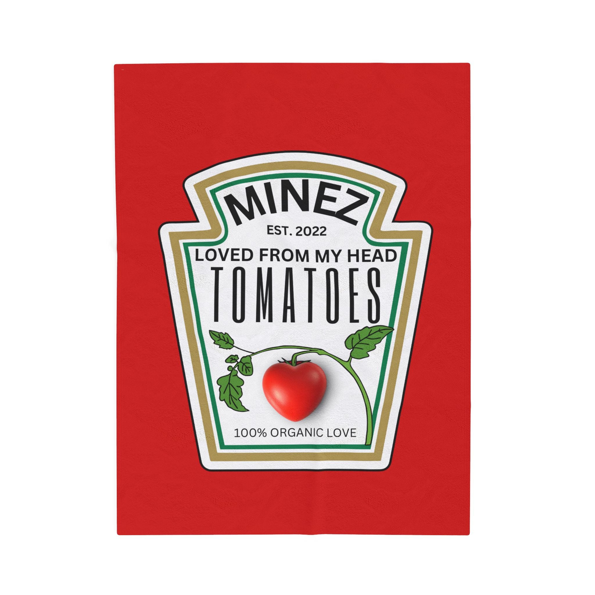 Personalized Date You Met or Married, Loved From My Head Tomatoes Velveteen Plush Blanket — Funny Cute Gift - The Luxx Express