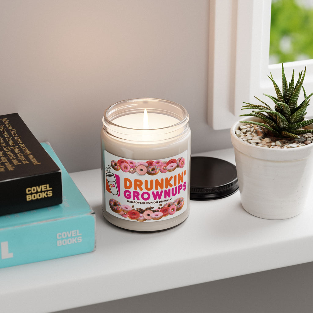 Drunkin GrownUps Funny Aromatherapy Candle, Glass Jar Soy Wax Blend, 9oz, Gift for Home, Relaxing Scent, Eco - Friendly - The Luxx Express