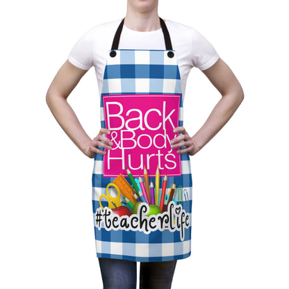 Personalized Back and Body Hurts Kitchen Apron For Women Gift For Mom Cute Apron for Teacher Gift for Doctor Gift Nurse Apron Craft