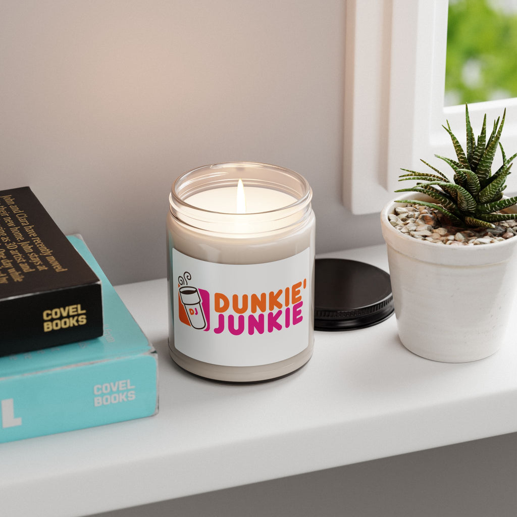 Dunkie Junkie Coffee Mug Funny Aromatherapy Candle, Glass Jar Soy Wax Blend, 9oz, Gift for Home, Relaxing Scent, Eco - Friendly, Handmade - The Luxx Express