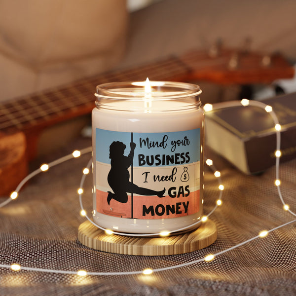 Mind Your Business Funny Sassy Aromatherapy Candle, Glass Jar Soy Wax Blend, 9oz, Gift for Home, Relaxing Scent, Eco - Friendly, Handmade - The Luxx Express