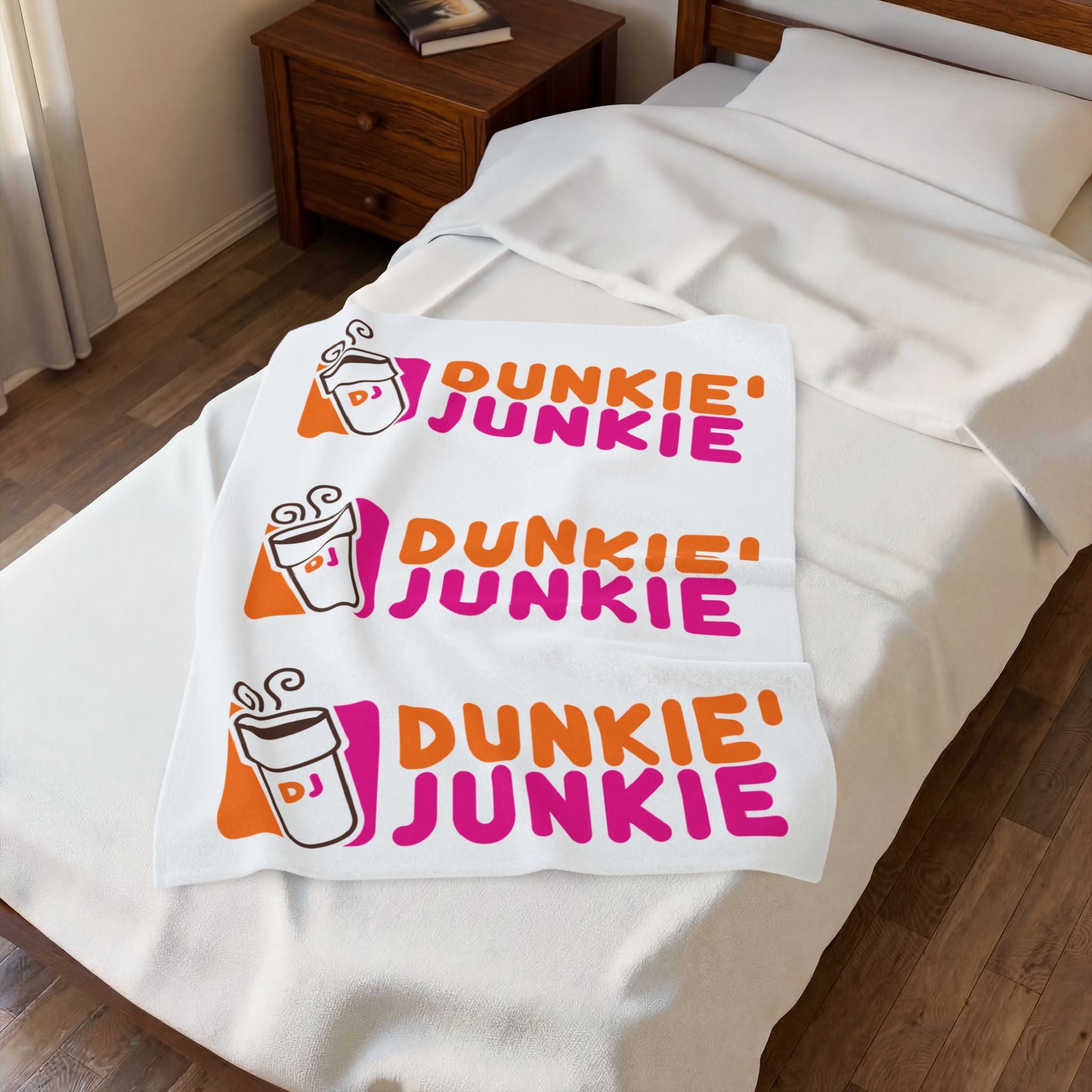 Dunkie Junkie Funny Plush Blanket Velveteen Throw - The Luxx Express
