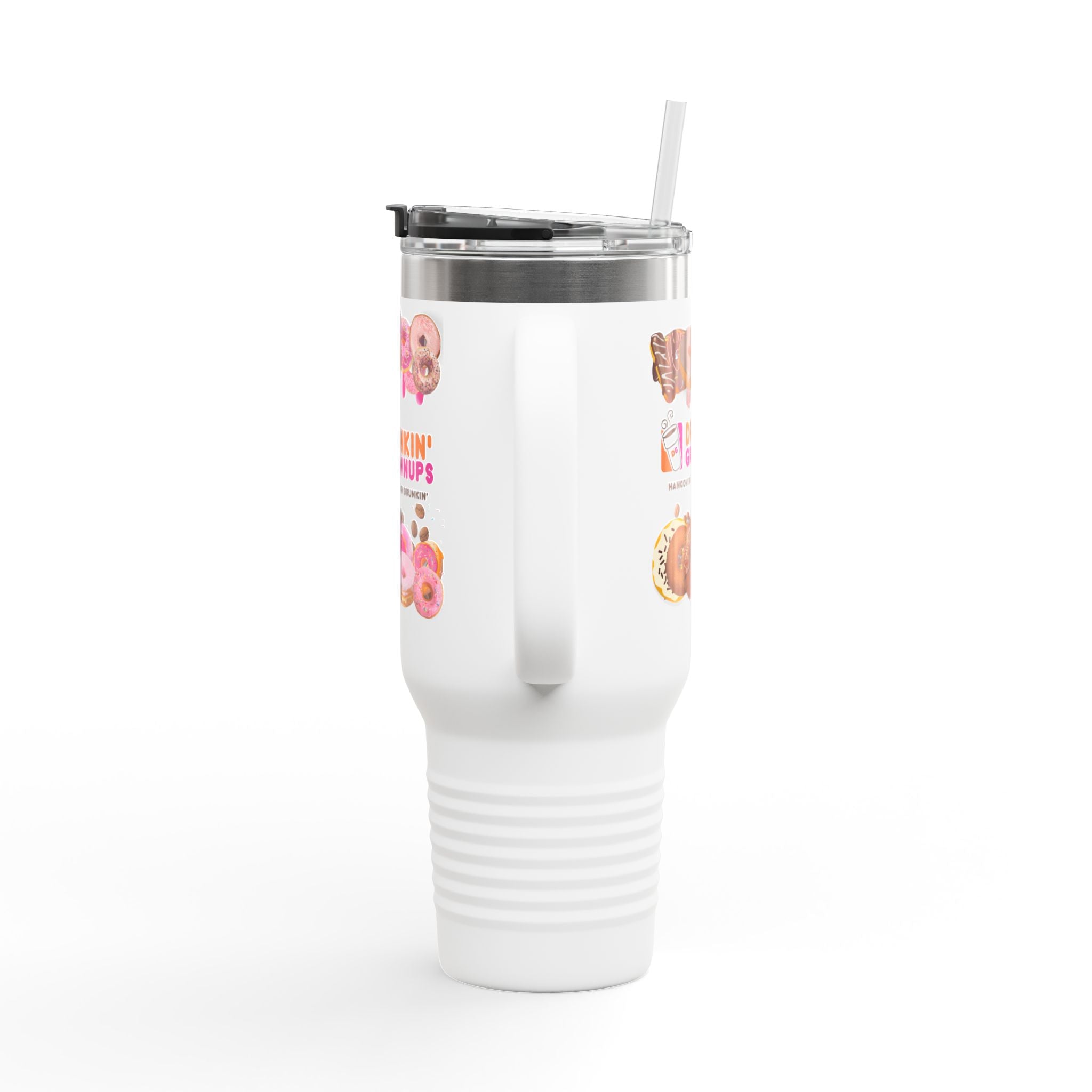 Insulated Travel Mug — "Drunkin Grownups" 40oz Polar Camel - Style Tumbler with Handle, Straw & Lid - The Luxx Express