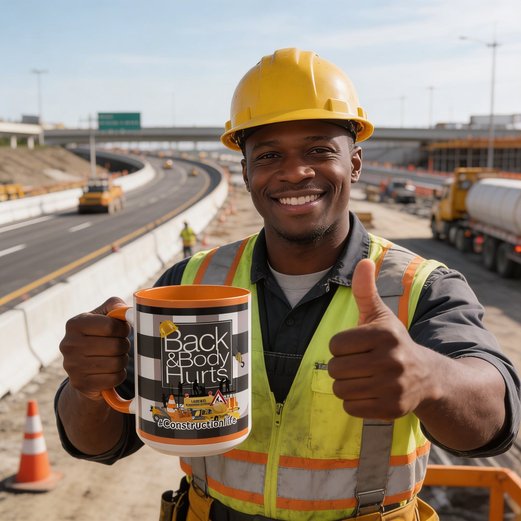 Construction Coffee Mug | Durable Ceramic Worksite Coffee Cup For Union Workers - The Luxx Express