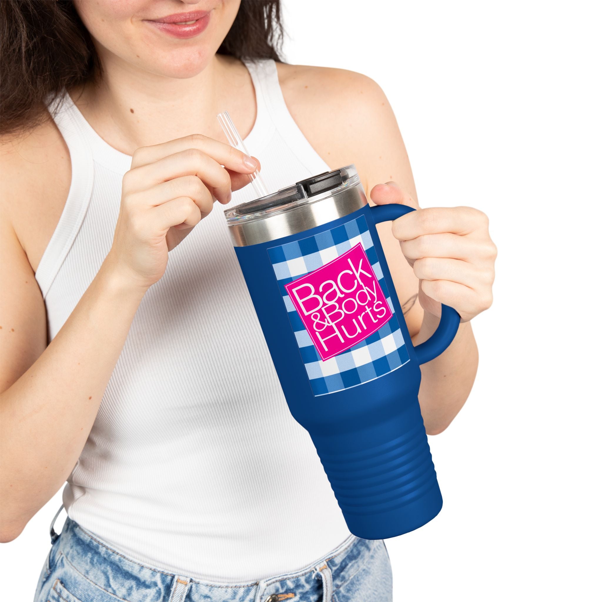 40oz Insulated Travel Mug — "Back and Body Hurts" Pain Relief Comfort Tumbler - The Luxx Express