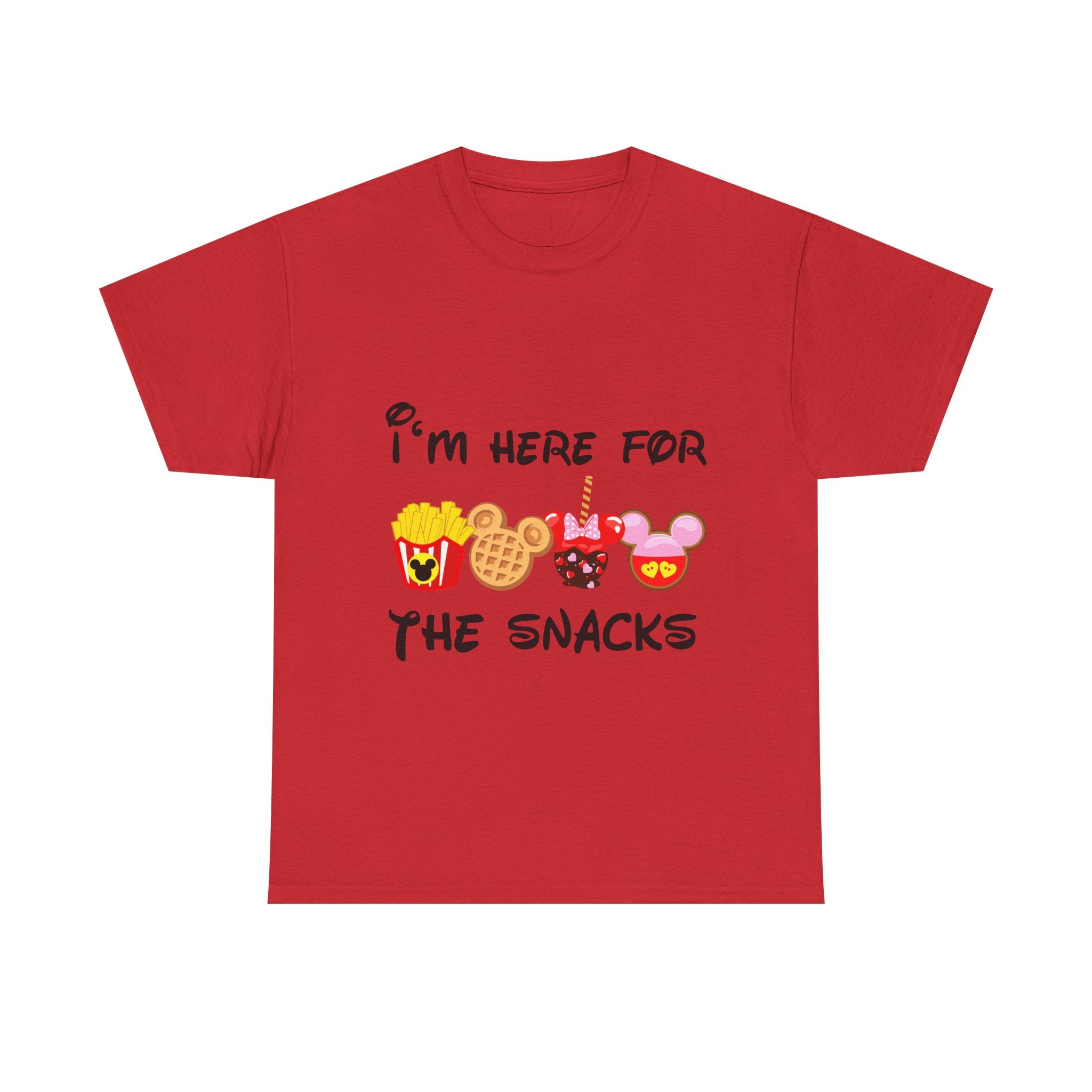 Snack Lover Family Vacation T‑Shirt — "I'm Here for the Snacks" Funny Theme Park Food Tee - The Luxx Express