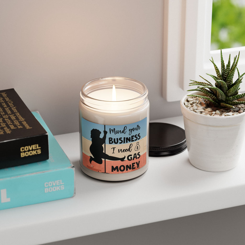 Mind Your Business Funny Sassy Aromatherapy Candle, Glass Jar Soy Wax Blend, 9oz, Gift for Home, Relaxing Scent, Eco - Friendly, Handmade - The Luxx Express