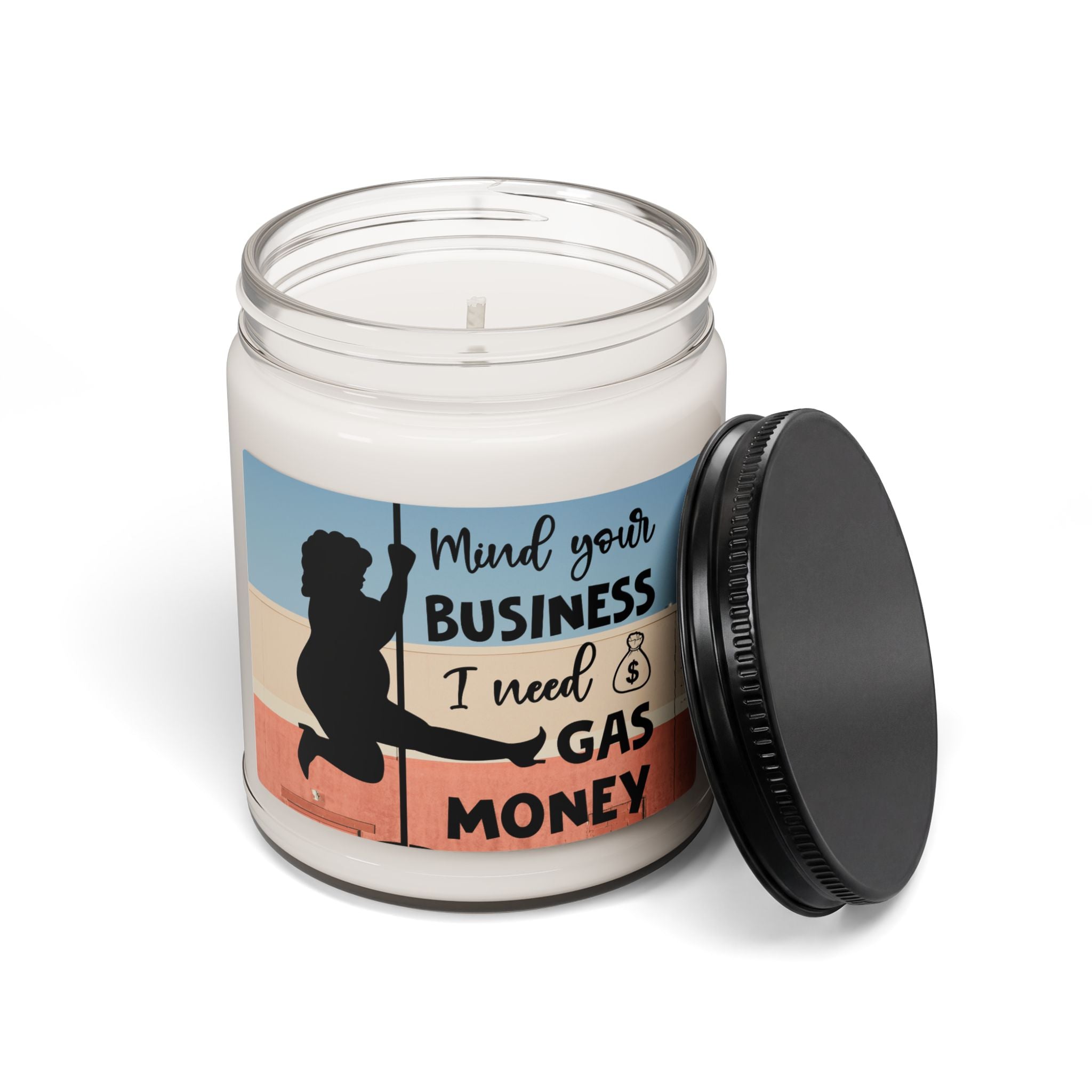 Mind Your Business Funny Sassy Aromatherapy Candle, Glass Jar Soy Wax Blend, 9oz, Gift for Home, Relaxing Scent, Eco - Friendly, Handmade - The Luxx Express