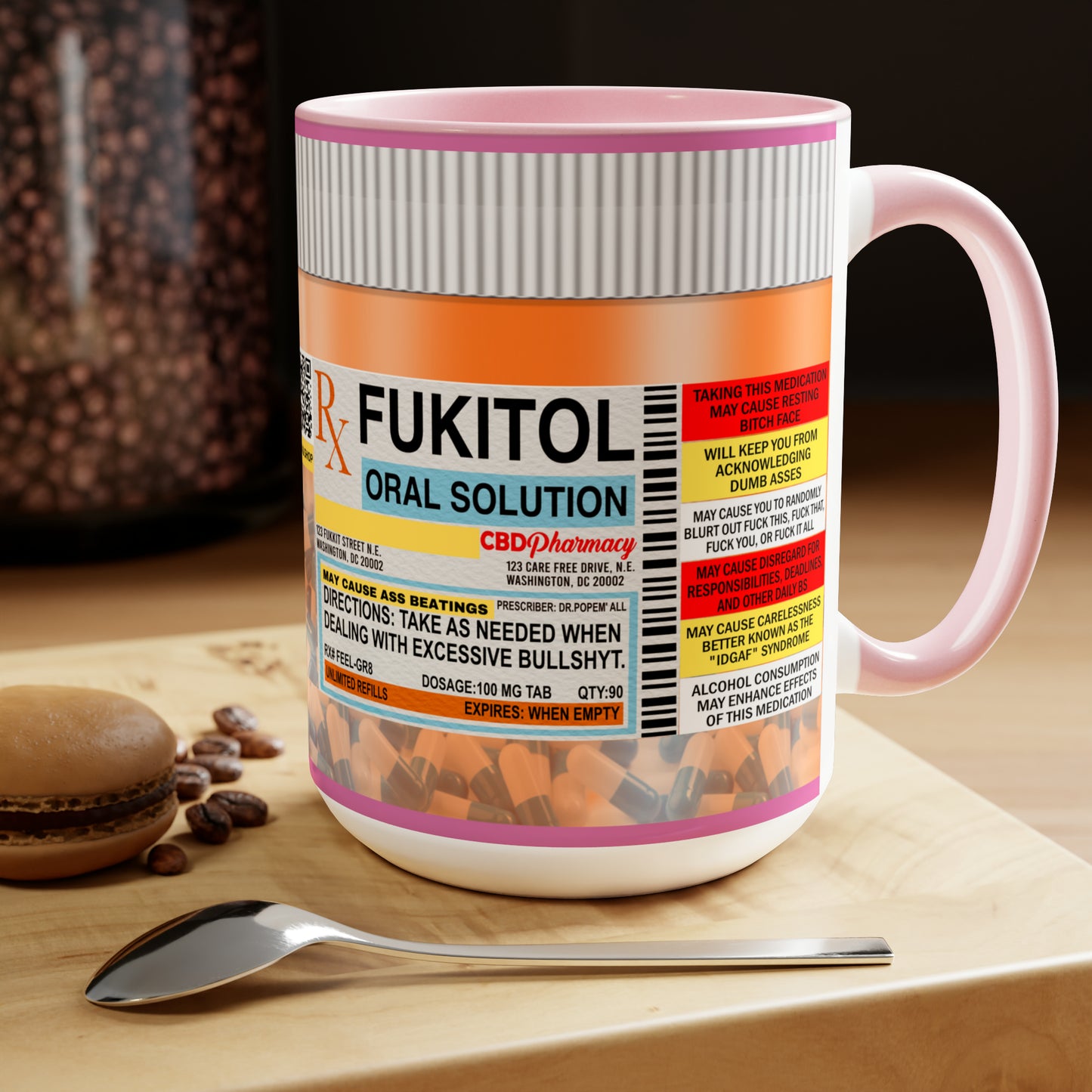 Personalized Custom Made Fukitol Funny 15oz Coffee Mug Novelty Gift
