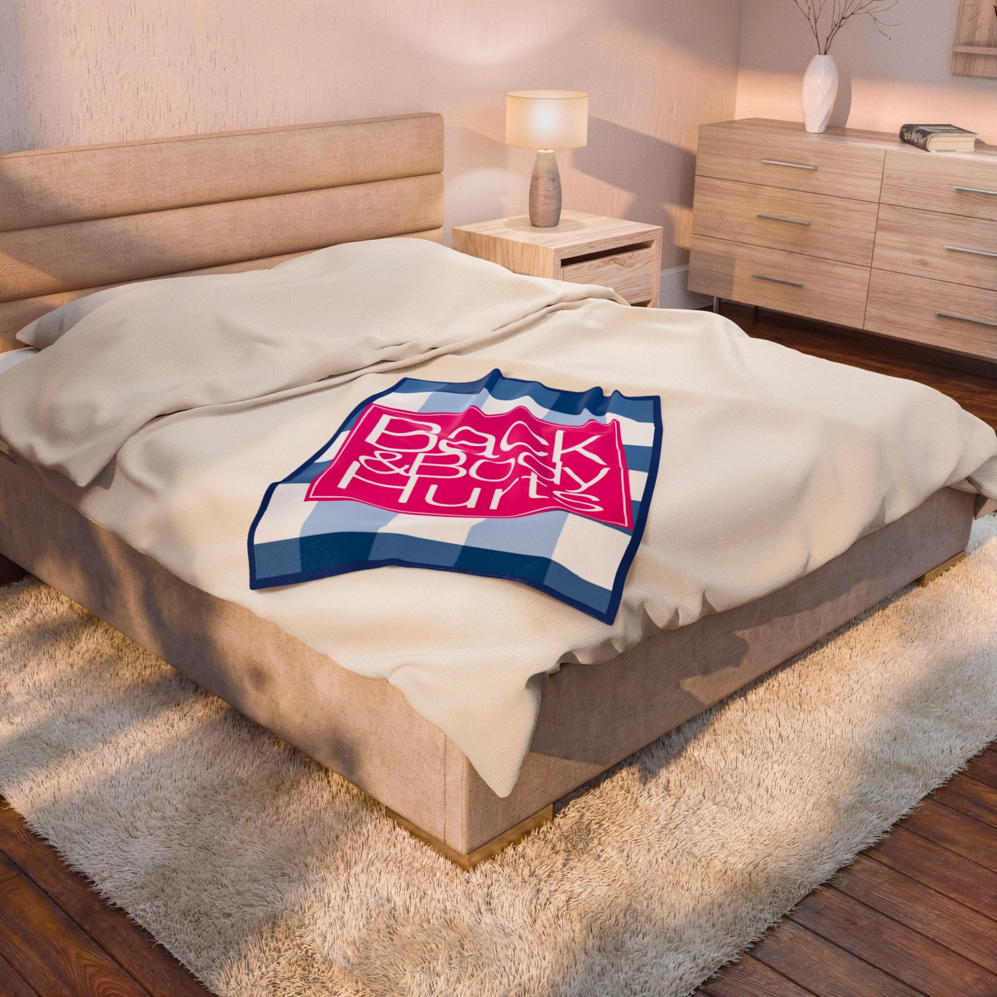Back and Body Hurts Velveteen Plush Blanket — Cozy Pain Relief Throw for Relaxation - The Luxx Express