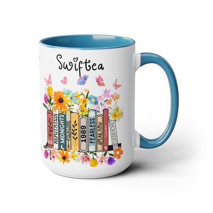 Swiftea Coffee Mug| Swiftie Coffee Cup| Taylor Coffee Cup 15oz| Taylor Mug| Music Album As Books| Swiftie Cup| Girl Fans Merch| Taylor Album