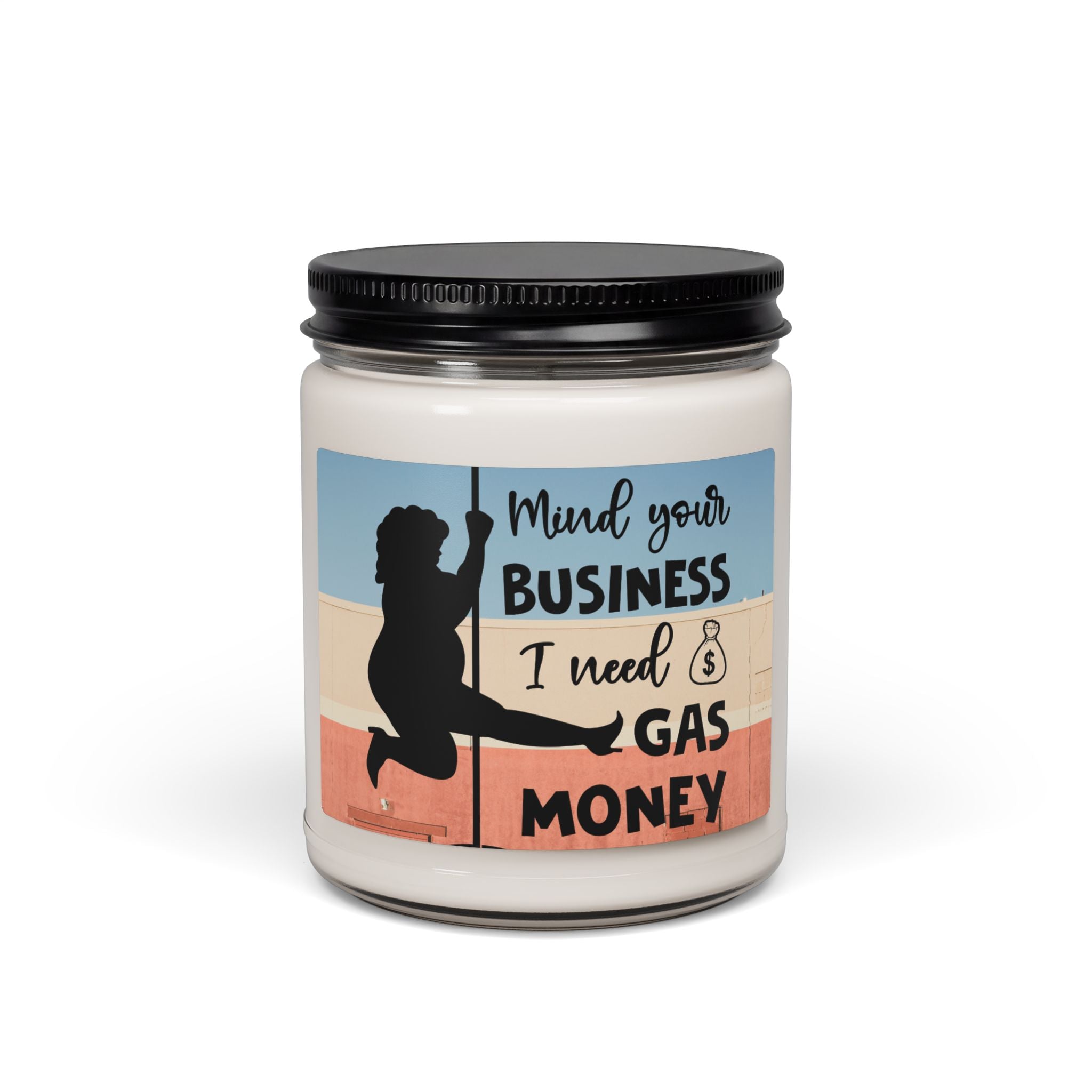 Mind Your Business Funny Sassy Aromatherapy Candle, Glass Jar Soy Wax Blend, 9oz, Gift for Home, Relaxing Scent, Eco - Friendly, Handmade - The Luxx Express
