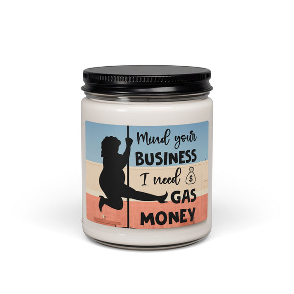 Mind Your Business Funny Sassy Aromatherapy Candle, Glass Jar Soy Wax Blend, 9oz, Gift for Home, Relaxing Scent, Eco - Friendly, Handmade - The Luxx Express