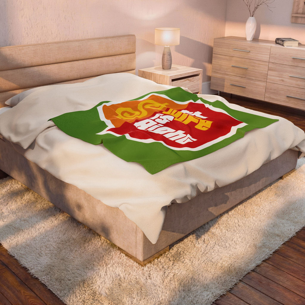 The Wife Is Right Velveteen Plush Blanket — Cozy Throw for Relaxation - The Luxx Express