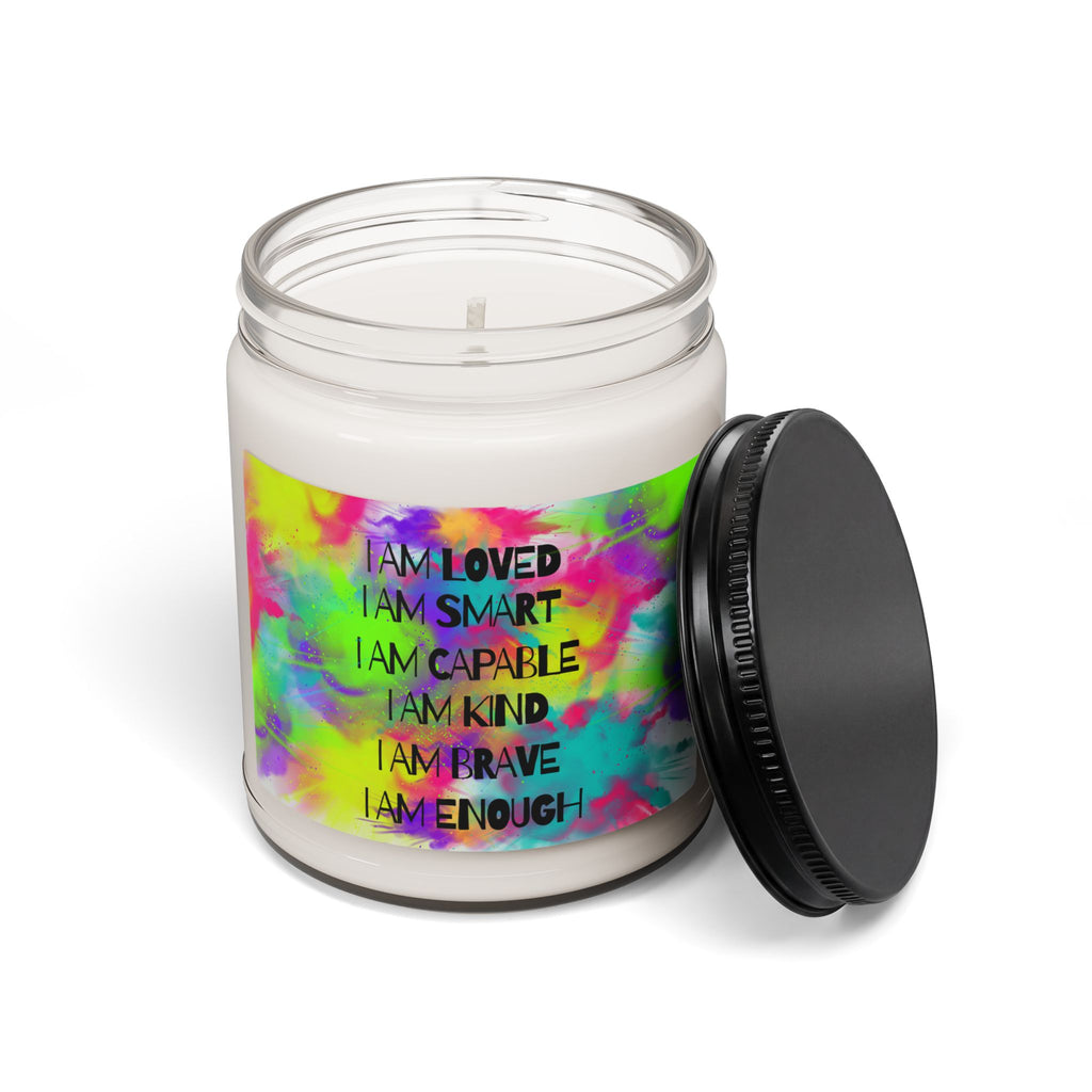 Affirmation I am Enough Aromatherapy Candle, Glass Jar Soy Wax Blend, 9oz, Gift for Home, Relaxing Scent, Eco - Friendly - The Luxx Express