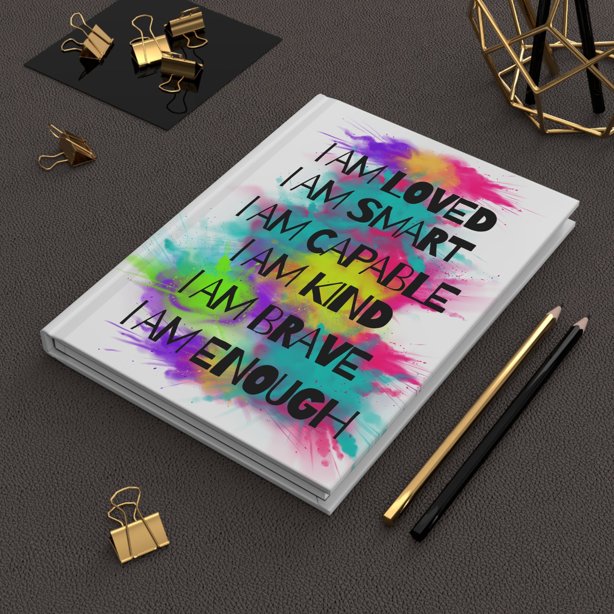 Affirmation I Am Enough Hardcover Journal Matte - The Luxx Express