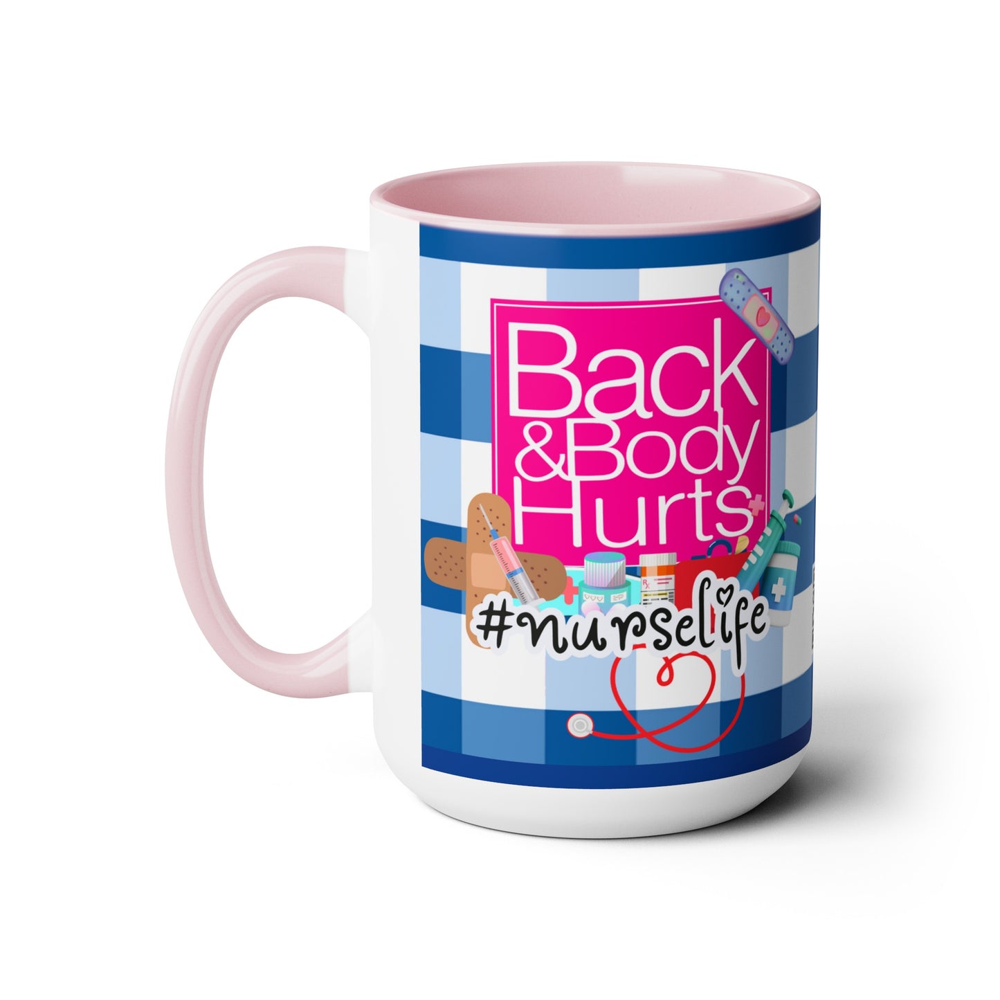 Nurse Life Back and Body Hurts Mug Sassy Coffee Meme Mugs Sarcastic Funny Coffee Mug Fashion Large Coffee Cup Teacher Adult Humor Nurse Gift