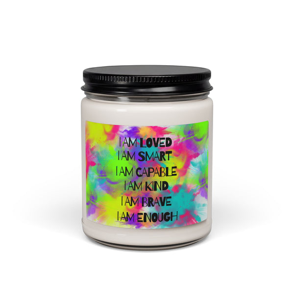 Affirmation I am Enough Aromatherapy Candle, Glass Jar Soy Wax Blend, 9oz, Gift for Home, Relaxing Scent, Eco - Friendly - The Luxx Express