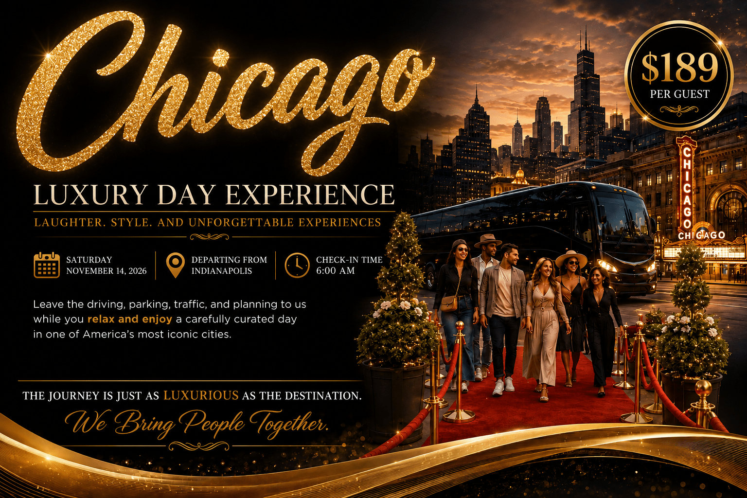 $50 DEPOSIT RESERVATION - The Luxx Express