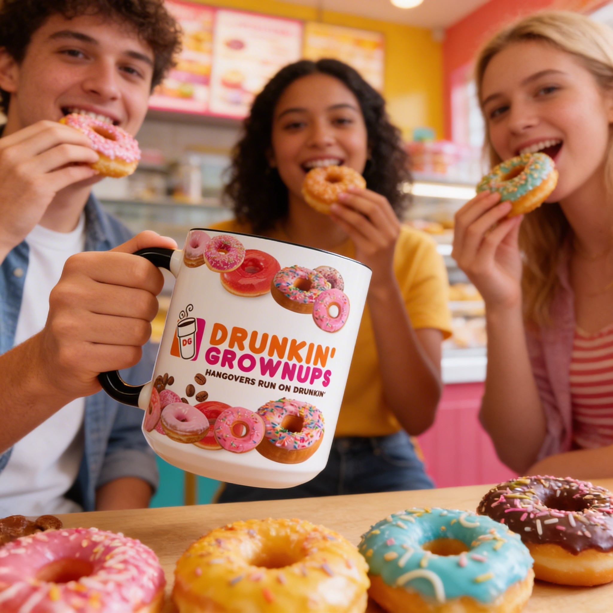 Funny Coffee Mug - Drunkin GrownUps Ceramic Office Humor Mug | Microwave & Dishwasher Safe - The Luxx Express