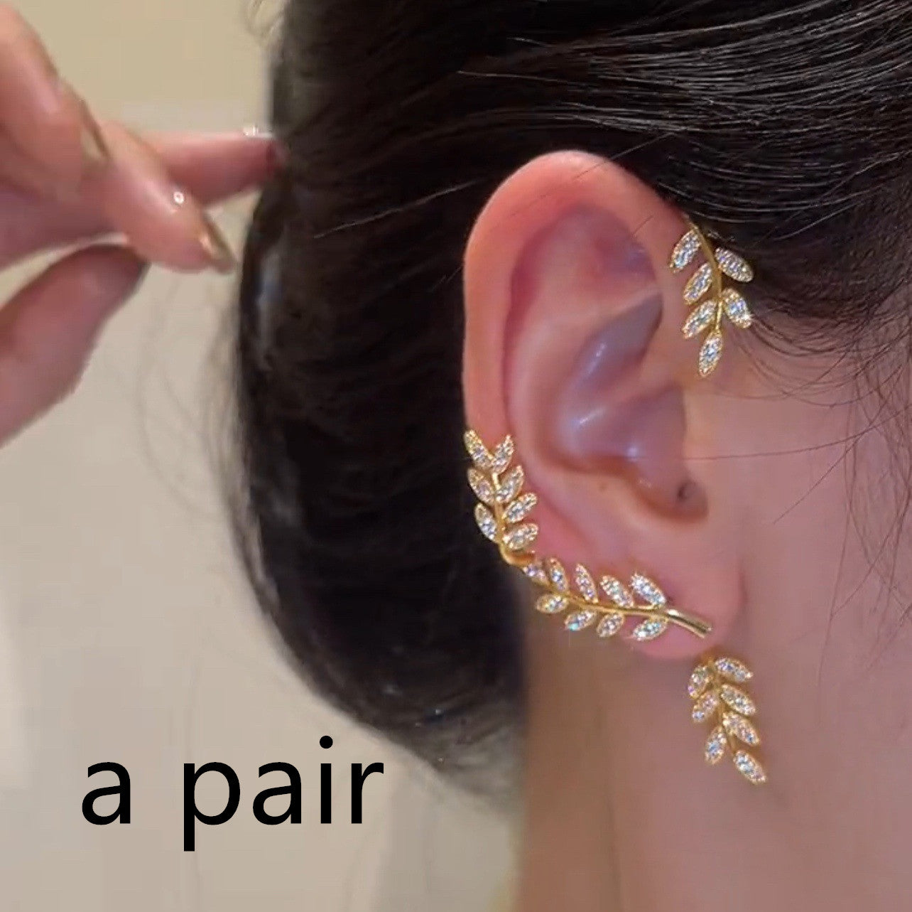 Willow Earrings Wear Detachable Micro-inlaid Zircon Tree Earrings