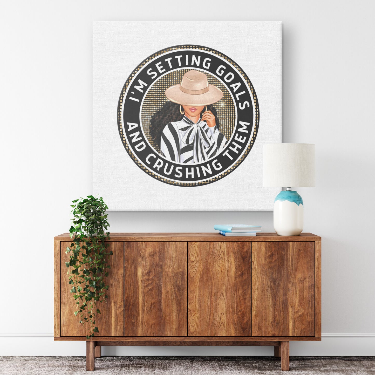 Setting Goals and Crushing Them Canvas, Canva Poster, Canva wall Art