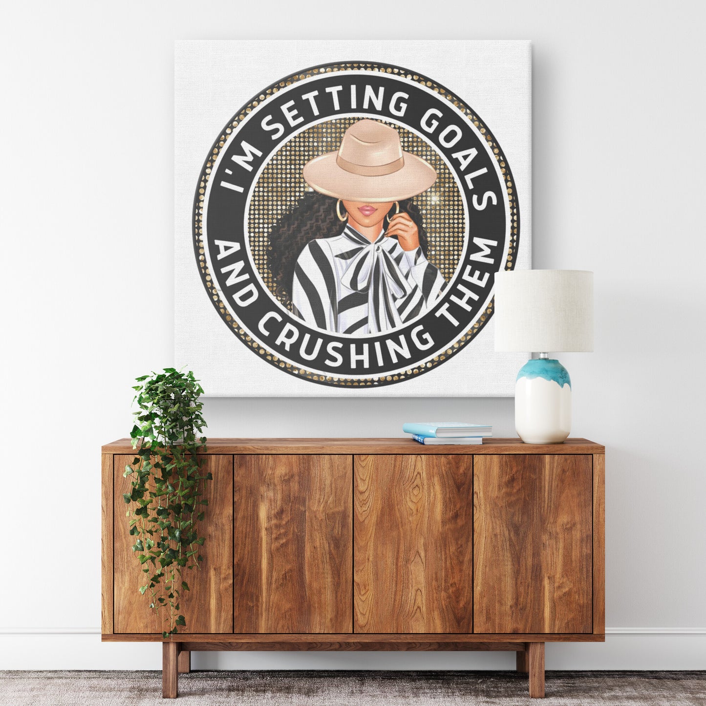 Setting Goals and Crushing Them Canvas,Canva Wall Art , Canva Posters , Modern Wall Art