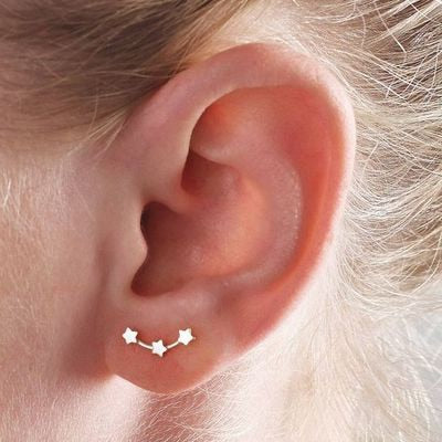 Crystal Flower Leaf Stud Earrings - The Luxx Express