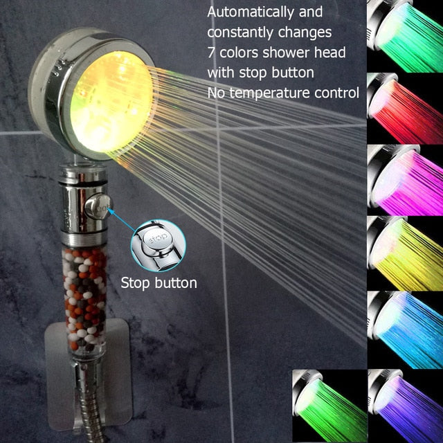 Color Changing Temperature Control Shower Head - The Luxx Express